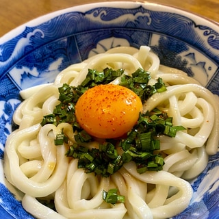 【ズボラ飯】にらしょうゆのかま玉うどん